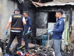 Insiden Kebakaran Warung di Kabanjahe 4 Korban Jiwa Meninggal Dunia, Bidlabfor Polda Sumut Lakukan Olah TKP